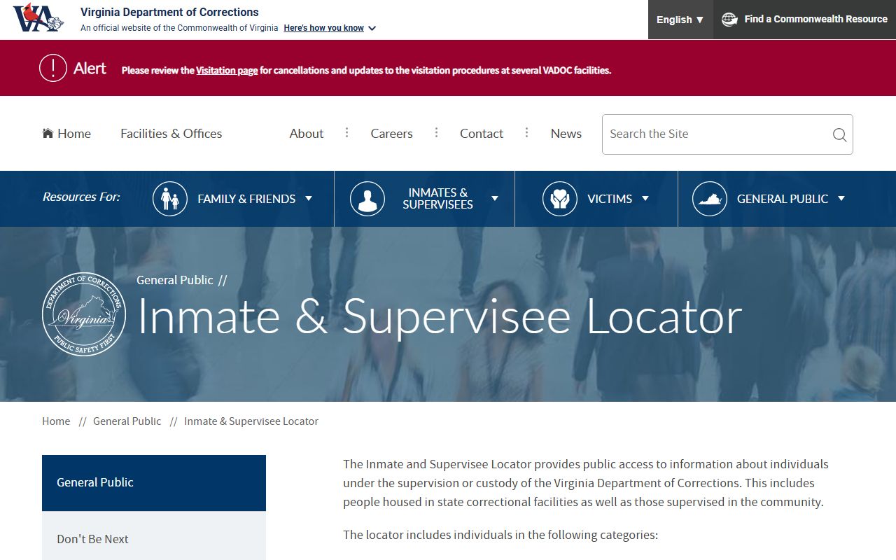 VADOC locator for Central Virginia Correctional Unit #13 inmate search